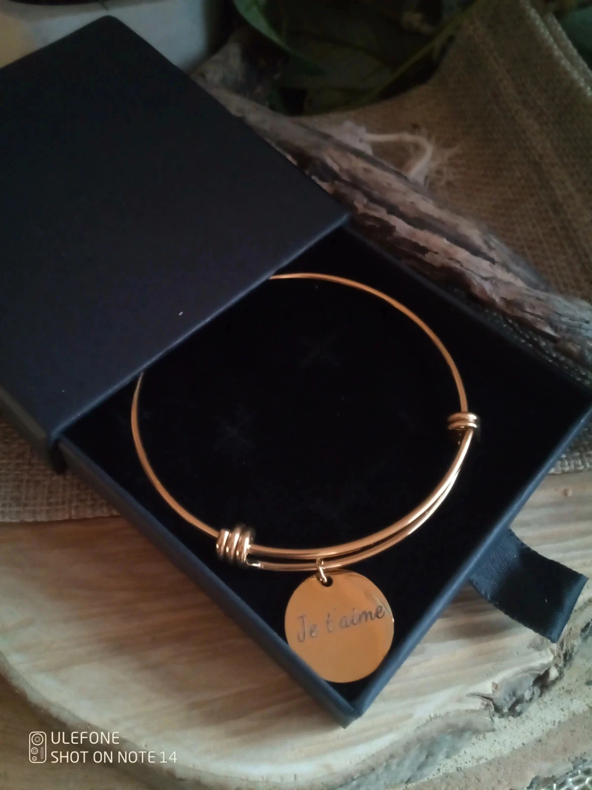 Bracelet je t'aime en acier inoxydable